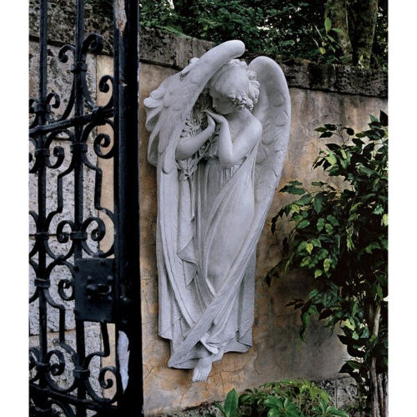 Santa Croce Angel Wall Frieze Hanging Replica Contemplation Statuary